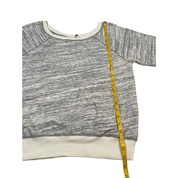 Z By Zella Sweatshirt Women's Size M Gray/White Cotton Long Sleeve Round Neck - Picture 6 of 10